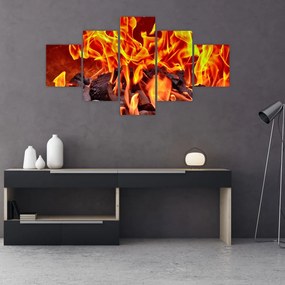 Obraz płonących węgli (125x70 cm)