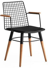 Czarne metalowe krzesła zestaw 2 szt. Trend – Kalune Design