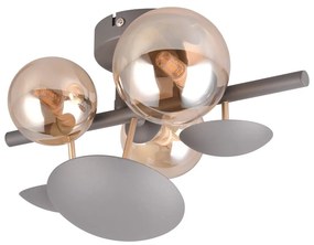 Kinkiet w szaro-złotym kolorze Bubble – Trio Select