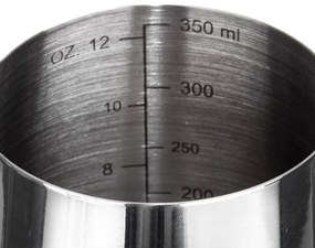 Mlecznik stalowy z uchwytem i miarką 350 ml