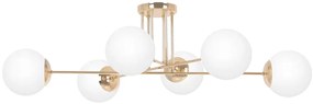 Sześciopunktowa złota lampa sufitowa glamour F8-W84