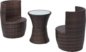 Zestaw brązowych mebli ogrodowych - Lisga