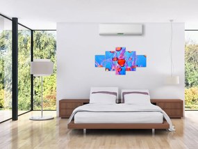 Obraz meduz w morzu (125x70 cm)