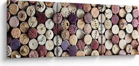 Obraz - Sezon na wino (z zegarem) (90x30 cm)