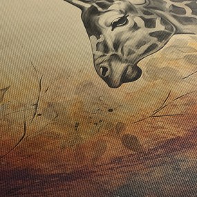 Obraz - Żyrafa, malarstwo (125x70 cm)