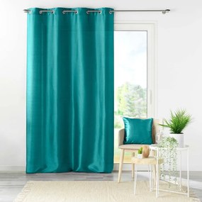 Niebieska zasłona z mikrosatyny 140x240 cm Shana – douceur d'intérieur