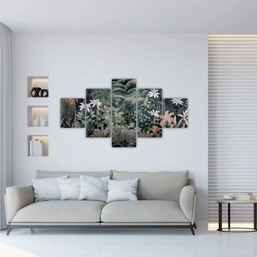 Obraz - Malowany wzór dżungli (125x70 cm)
