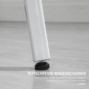 HOMCOM Stół jadalny okrągły styl industrialny drewno naturalne biały stabilny do 60 kg Ø80x76 cm | Aosom PL