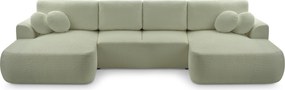 Masseno Narożnik FILO z funkcją spania i pojemnikiem na pościel Narozniki U, Rozkładana sofa - Zielony, CORAL 55