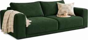 Sztruksowa kanapa rozkładana butelkowa zieleń - Dierra