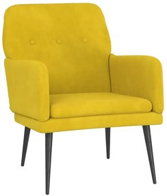 Żółty tapicerowany fotel welurowy Z1-E25