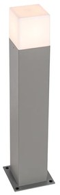 Zewnetrzna Nowoczesna lampa podłogowa zewnętrzna szara 50 cm IP44 - Denmark Nowoczesny Oswietlenie zewnetrzne
