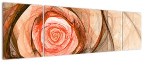 Obraz - Róża w artystycznym duchu (170x50 cm)