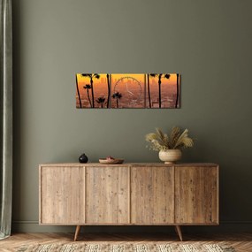 Obraz - Panorama Los Angeles (z zegarem) (90x30 cm)