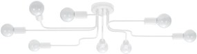 Biała lampa sufitowa z odkrytymi żarówkami loft - A628 A3-T76