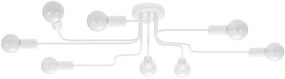 Biała lampa sufitowa z odkrytymi żarówkami loft - A628-Gray