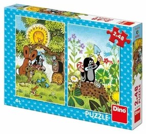 Dino Puzzle Krecik, 2x 48 elem.