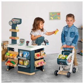 Smoby sklep supermarket z wózkiem kasą i elektronicznym skanerem