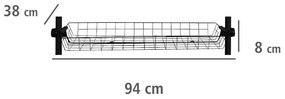 Koszyk do garderoby, szafy HERKULES 2 sztuki, 83 x 38 x 8 cm, WENKO