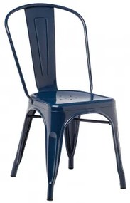 Stalowe Krzesło Sztaplowane Lix Dark Blue - Sklum