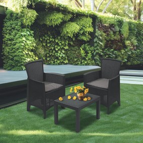 Zestaw ogrodowy FOREST, 3-częściowy, antracytowy I.P.A.E-Progarden