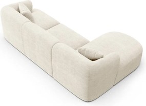 Beżowy sztruksowy narożnik (lewostronny/z szezlongiem) Campi – Cosmopolitan Design