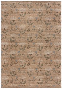 Naturalny dywan z mieszanki juty tkany ręcznie 200x290 cm Ariana Jute Floral – Flair Rugs