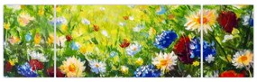 Obraz dzikich kwiatów (170x50 cm)