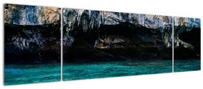 Obraz wody i skał (170x50 cm)