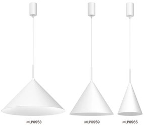 Lampa wisząca CAPITAL WHITE Ø46cm 1xGX53, biała trójkąt, pojedyncza