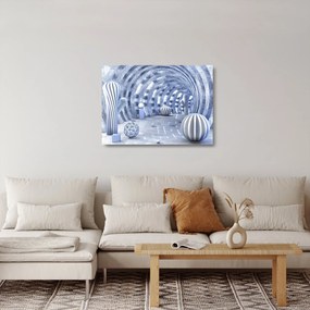 Obraz na szkle - abstrakcja 3D (70x50 cm)