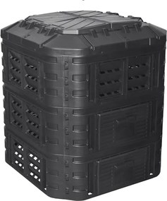 Plastikowy kompostownik ogrodowy, 860 l, czarny