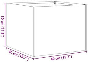 Antracytowa nowoczesna donica ogrodowa - Dolo 3X