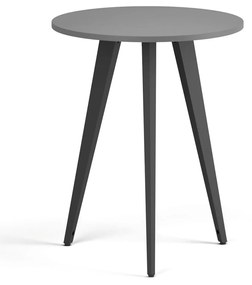 Stolik kawowy PRIMO VIBE, średnica 60 cm, czarna podstawa, grafit