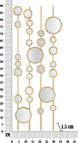 Ozdoba na ścianę z lusterkami, 35,5 x 90 cm