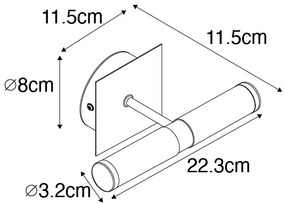 Nowoczesna lampa ścienna do łazienki stal IP44 2-światłowa - Bath Nowoczesny Oswietlenie wewnetrzne