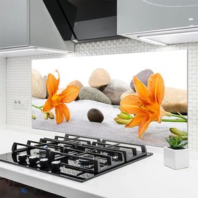 Szkło Dekoracyjne do Kuchni Artystyczna Interpretacja Lilii