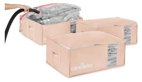 Plastikowe pojemniki próżniowe do przechowywania ubrań zestaw 3 szt. 65x45x27 cm Pink Edition – Compactor