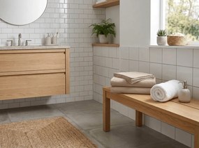 PrzytulneMieszkanie.pl Bawełniane prześcieradło STANDARD 140x240 cm, beżowe