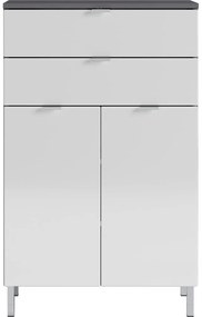 Biało-szara szafka Germania Mauresa, wys. 97 cm