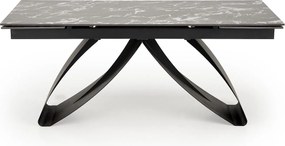Stół rozkładany HILARIO 180(260)x90 czarny marmur/czarny