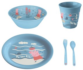 Zestaw naczyń dla dzieci Świnka Peppa Waves At Home, 4-częściowy, KOZIOL
