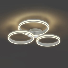 Lampa sufitowa biała z LED z 3-stopniową regulacją ściemniania 3-punktowa - Navara