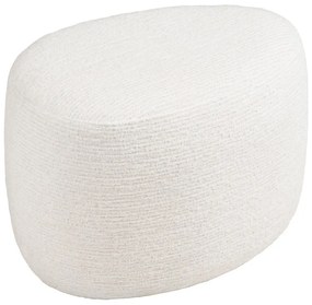 Kremowy puf z tkaniny szenilowej Hilo – House Nordic