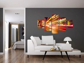 Obraz - czerwona budka telefoniczna (125x70 cm)