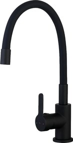 Mémory czarny bateria zlewozmywakowa z elastycznym wężem z pamięcią kształtu - Essebagno