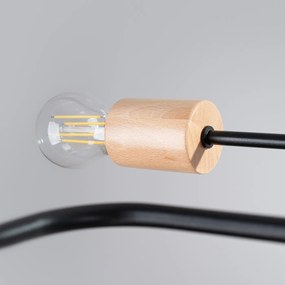 Żyrandol TIMBO 8 czarny SOLLUX  LIGHTING