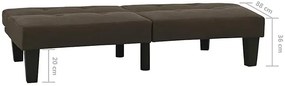 Rozkładana ciemnobrązowa sofa - Iluna 3X