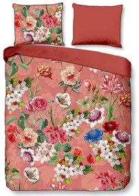 Pomarańczowa pościel dwuosobowa z satyny bawełnianej 240x220 cm Amalia – Descanso