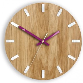 Zegar na ścianę nowoczesny drewniany z cichym mechanizmem okrągły solidny